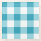 Gingham Pattern Glasuntersetzer (Vorderseite)