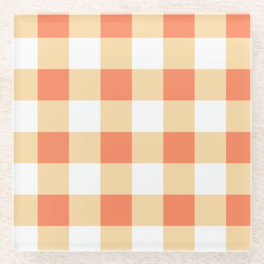 Gingham Pattern Glasuntersetzer (Vorderseite)