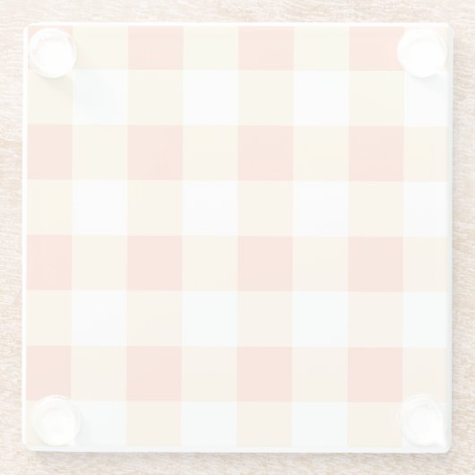 Gingham Pattern Glasuntersetzer (Rückseite)