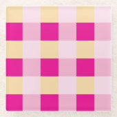 Gingham Pattern Glasuntersetzer (Vorderseite)