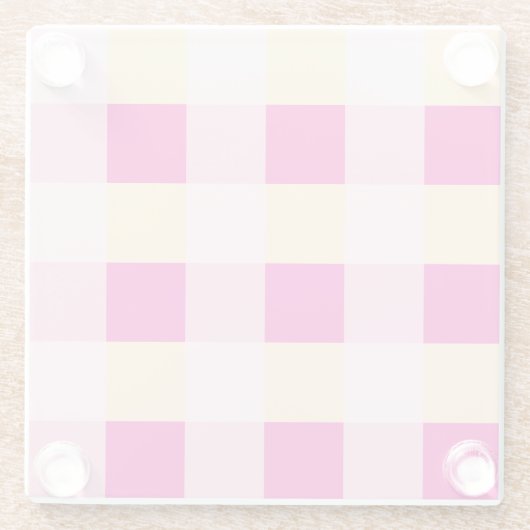 Gingham Pattern Glasuntersetzer (Rückseite)