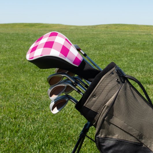 Gingham Pattern Golf Headcover (In SItu)