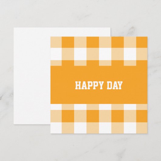 Gingham Pattern Happy Day (Vorne/Hinten)