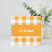 Gingham Pattern Happy Day (Stehend Vorderseite)