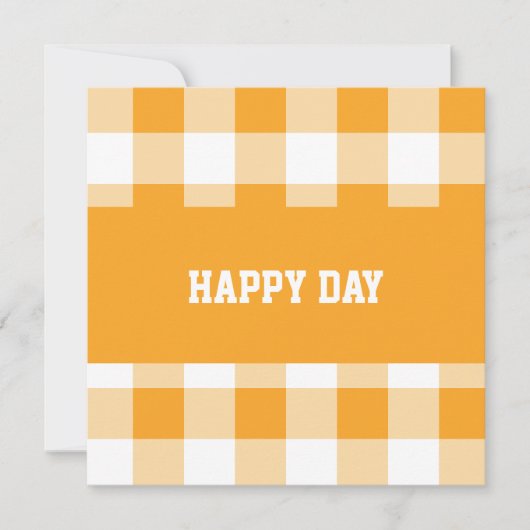 Gingham Pattern Happy Day (Vorderseite)