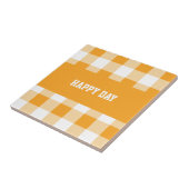 Gingham Pattern Happy Day Fliese (Seite)