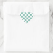 Gingham Pattern Herz-Aufkleber (Tasche)