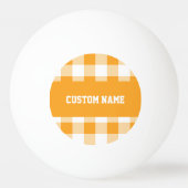 Gingham Pattern Individuelle Name Tischtennisball (Rückseite)