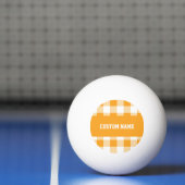 Gingham Pattern Individuelle Name Tischtennisball (Netto)