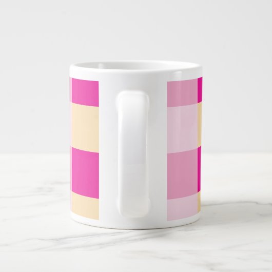 Gingham Pattern Jumbo-Tasse (Rückseite)