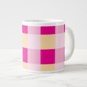 Gingham Pattern Jumbo-Tasse (Vorderseite Rechts)