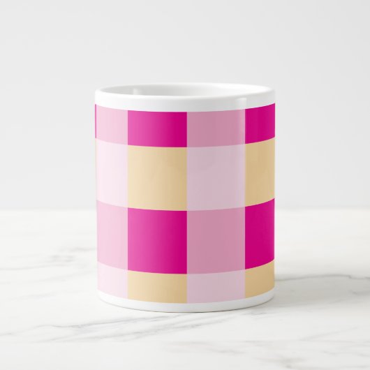 Gingham Pattern Jumbo-Tasse (Vorderseite)