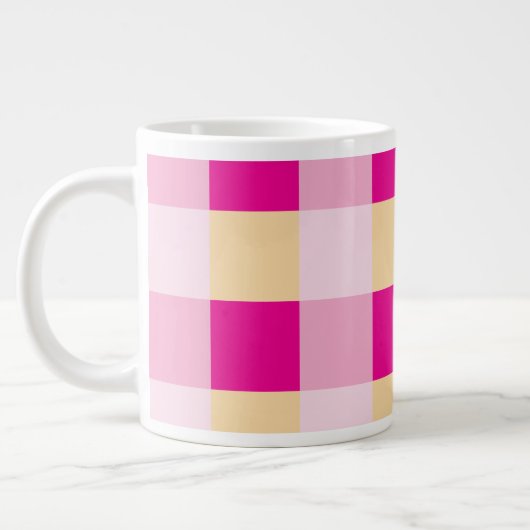 Gingham Pattern Jumbo-Tasse (Links)