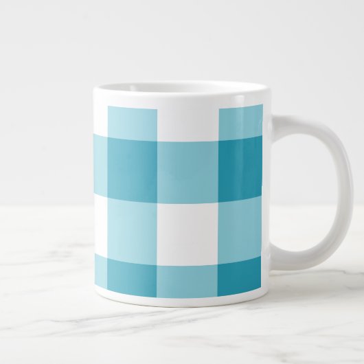 Gingham Pattern Jumbo-Tasse (Rechts)