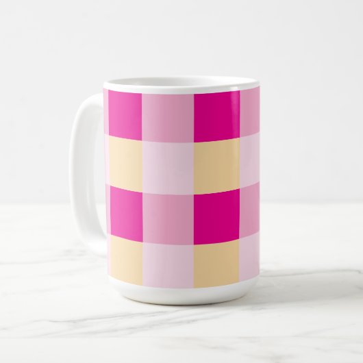 Gingham Pattern Kaffeetasse (Vorderseite Links)