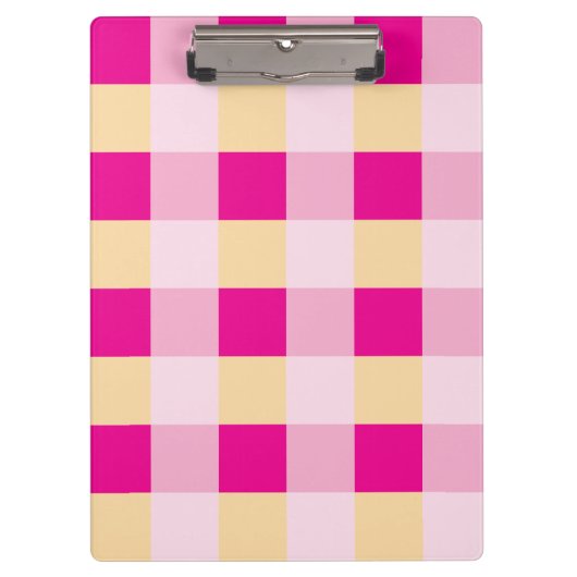 Gingham Pattern Klemmbrett (Vorderseite)