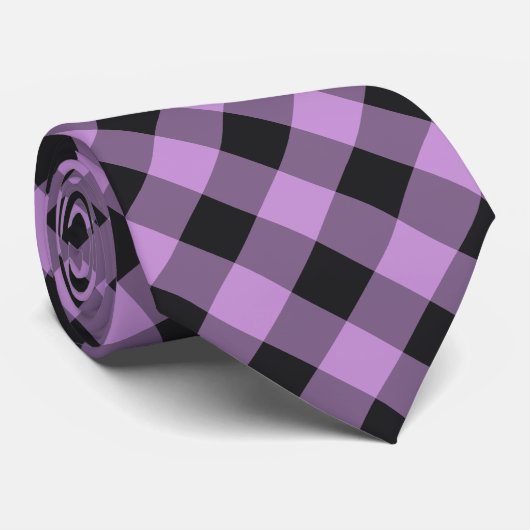 Gingham Pattern Krawatte (Gerollt)