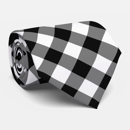Gingham Pattern Krawatte (Gerollt)