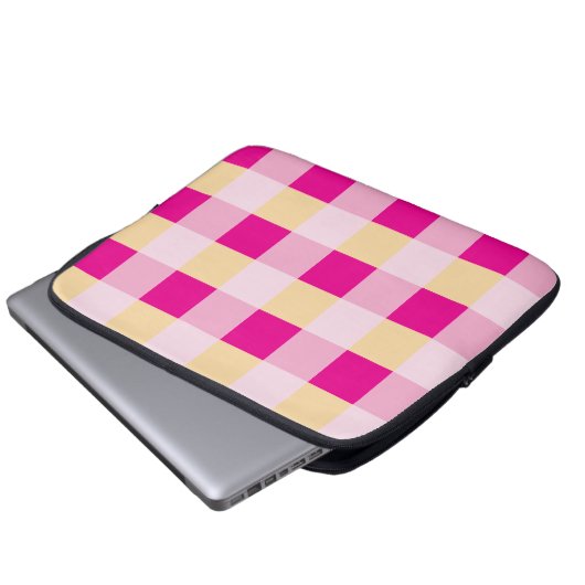 Gingham Pattern Laptopschutzhülle (Vorne Knopf)