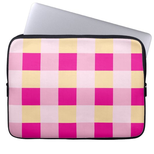 Gingham Pattern Laptopschutzhülle (Vorderseite)