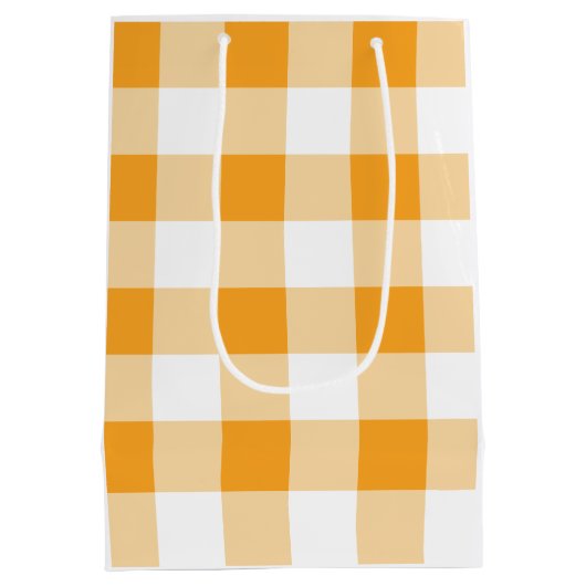 Gingham Pattern Mittlere Geschenktüte (Rückseite)