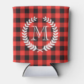 Gingham Pattern Monogram Dosenkühler (Vorderseite)