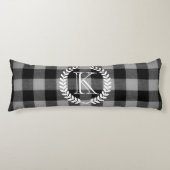 Gingham Pattern Monogram Seitenschläferkissen (Vorderseite)