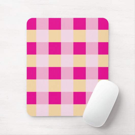 Gingham Pattern Mousepad (Mit Mouse)