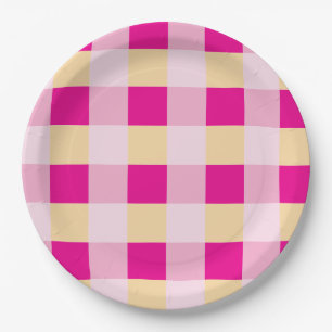 Gingham Pattern Pappteller