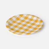 Gingham Pattern Pappteller (Schrägansicht)