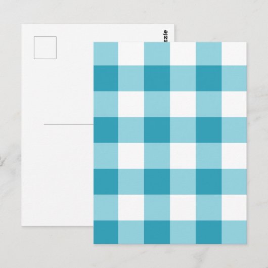 Gingham Pattern Postkarte (Vorne/Hinten)