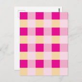 Gingham Pattern Postkarte (Vorne/Hinten)