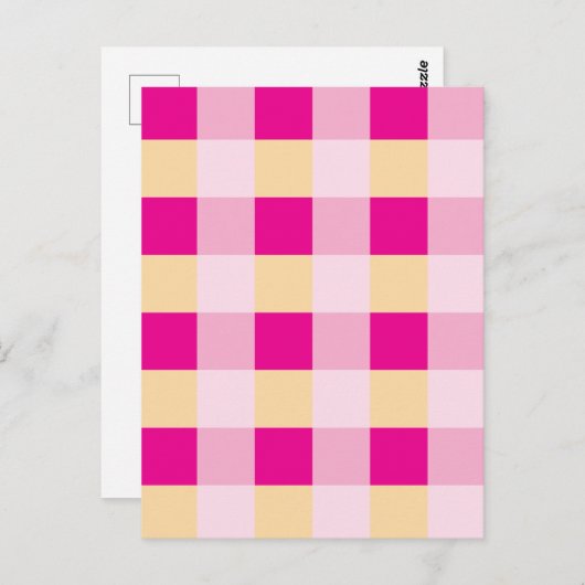 Gingham Pattern Postkarte (Vorne/Hinten)