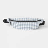 Gingham Pattern Preppy Checkered White Muted Blue Bauchtasche (Vorderseite)