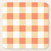 Gingham Pattern Rechteckiger Pappuntersetzer (Vorderseite)