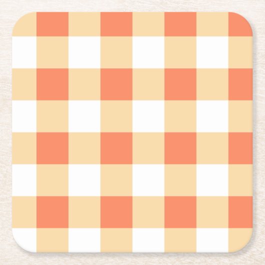 Gingham Pattern Rechteckiger Pappuntersetzer (Vorderseite)