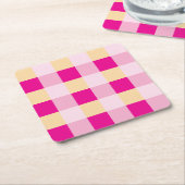 Gingham Pattern Rechteckiger Pappuntersetzer (angewinkelt)