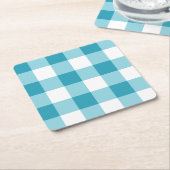 Gingham Pattern Rechteckiger Pappuntersetzer (angewinkelt)