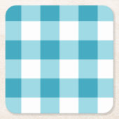 Gingham Pattern Rechteckiger Pappuntersetzer (Vorderseite)