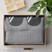 Gingham Pattern Schwarz-weiße Coole Sonnenbrille S Seidenpapier (Geschenk)