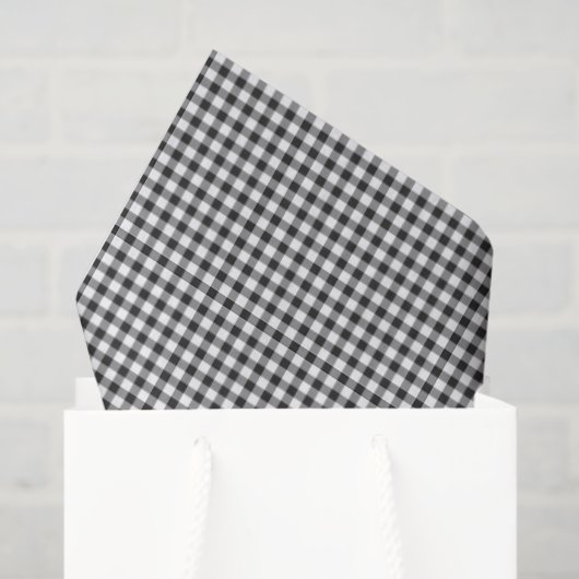 Gingham Pattern Schwarz-weiße Coole Sonnenbrille S Seidenpapier (Geschenktüte)