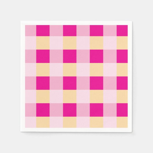 Gingham Pattern Serviette (Vorderseite)