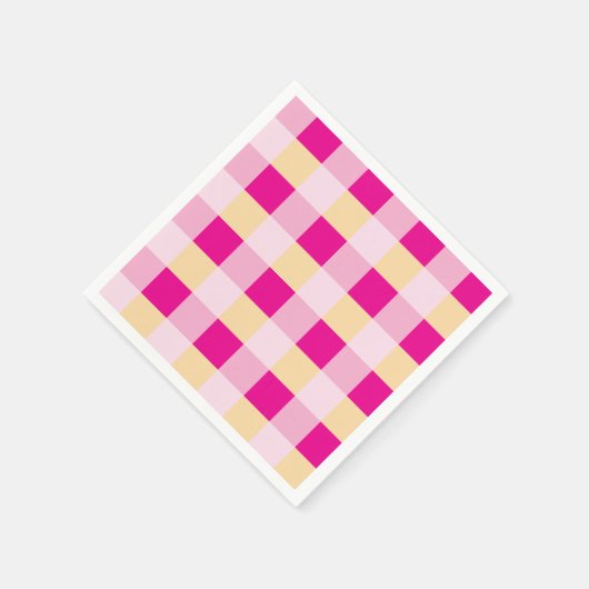 Gingham Pattern Serviette (Ecke)