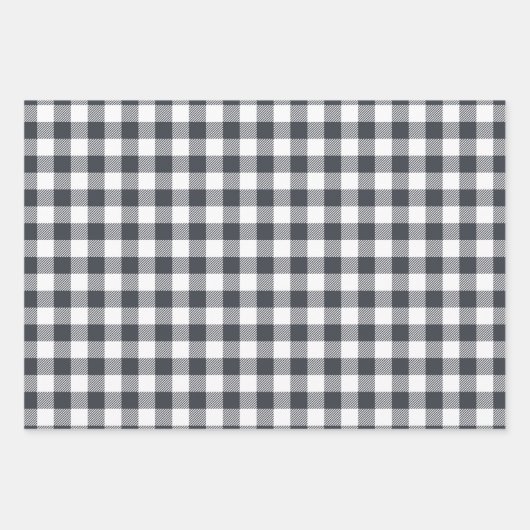 Gingham Pattern Set Fall Holiday Geschenkpapier Set (Vorderseite 3)