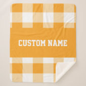 Gingham Pattern Sherpadecke (Vorderseite)