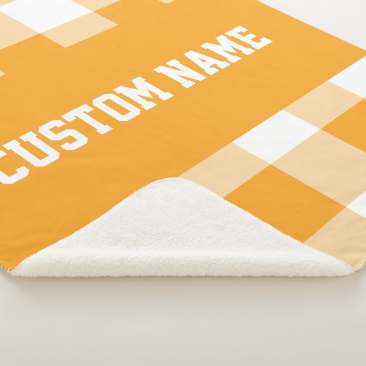 Gingham Pattern Sherpadecke (3/4)