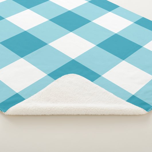 Gingham Pattern Sherpadecke (3/4)