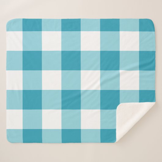 Gingham Pattern Sherpadecke (Vorderseite (Horizontal))
