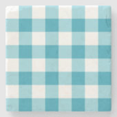 Gingham Pattern Steinuntersetzer (Vorderseite)