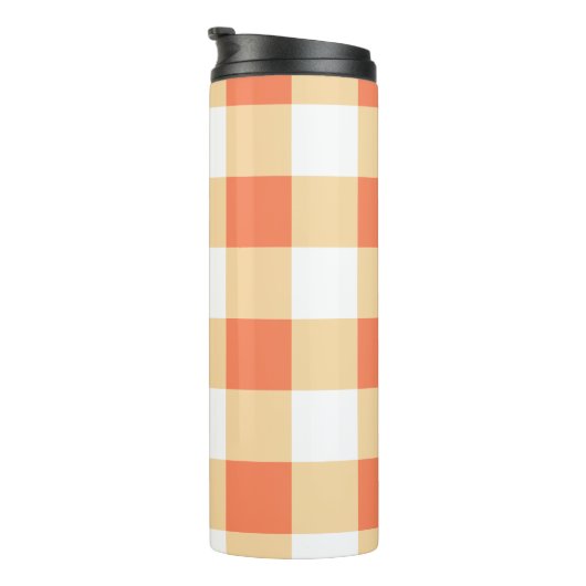 Gingham Pattern Thermosbecher (Nach rechts gedreht)